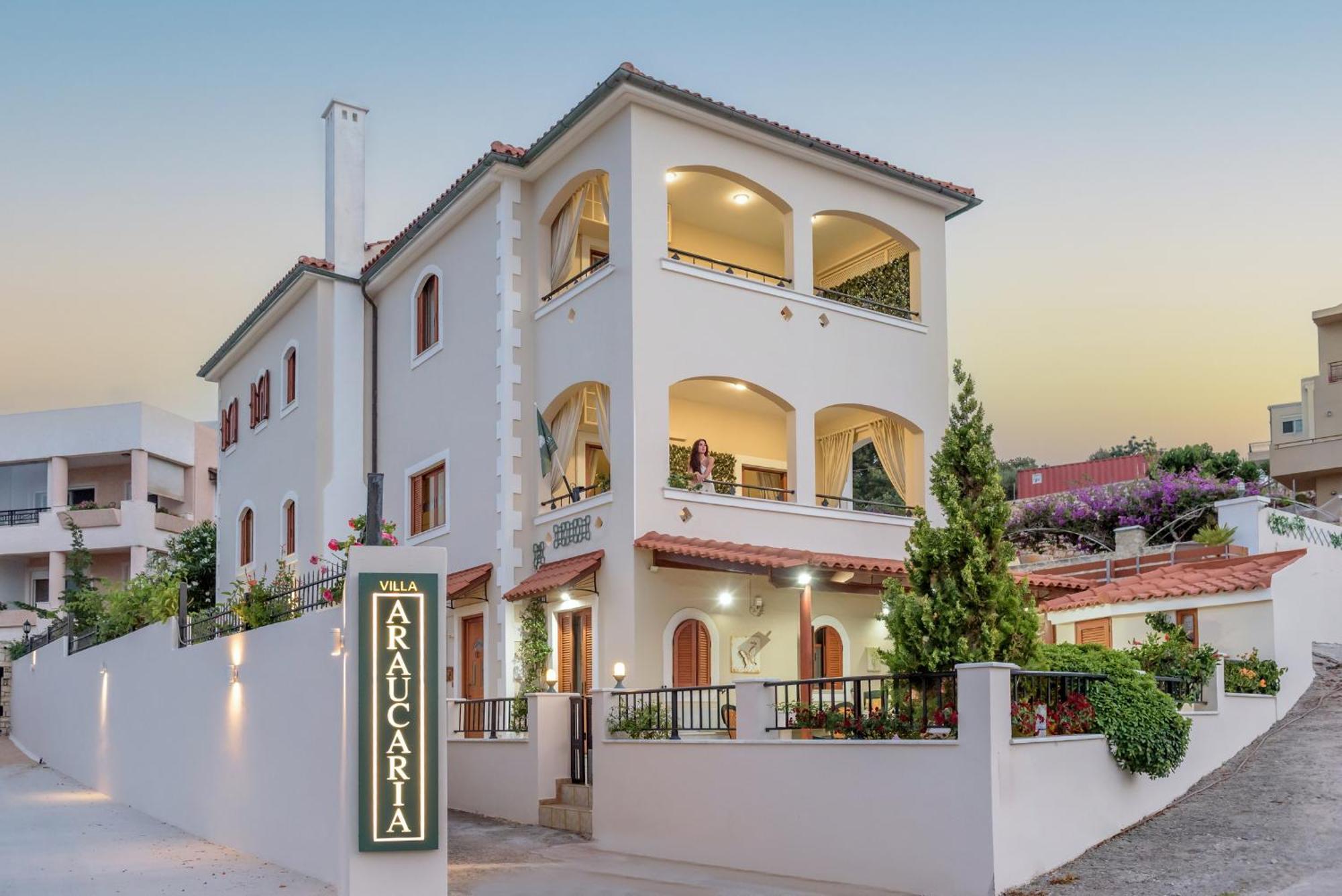 Villa Araucaria - Private Pool, Jacuzzi, Sea View Rethymno Exterior foto